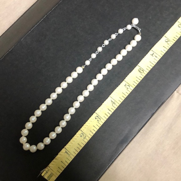 Vintage adjustable pearl type choker necklace - Picture 2 of 4